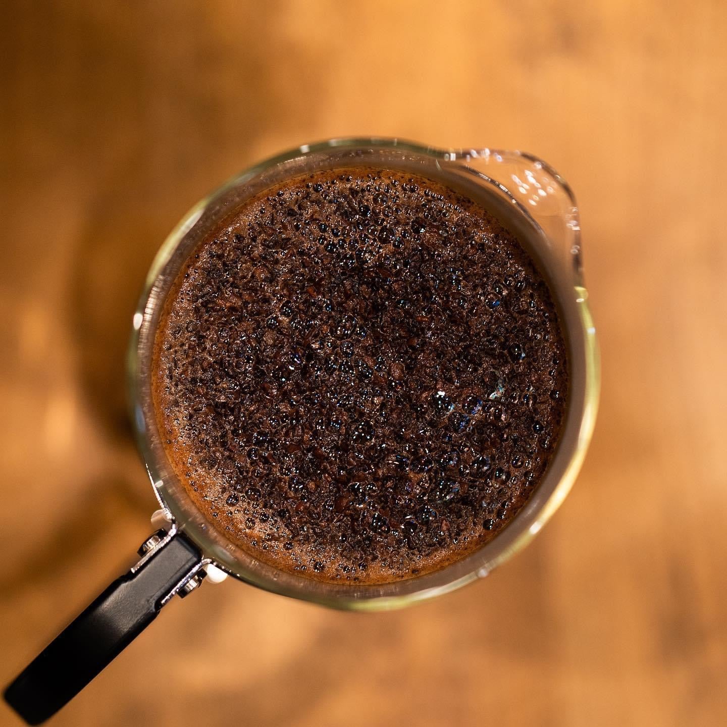 French Press Coffee with Fresh Roasted Coffee Beans