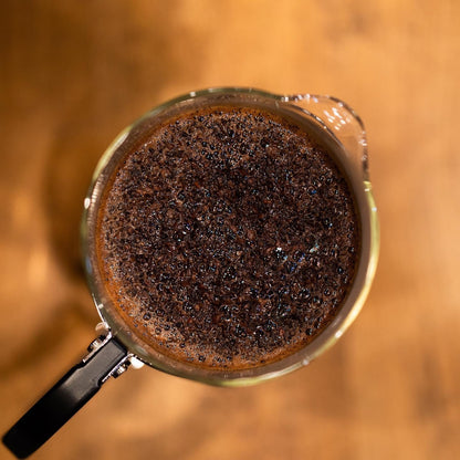 French Press Coffee with Fresh Roasted Coffee Beans
